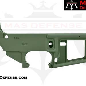 MAS Defense 80% Skeleton Forged AR-15 Lower Receiver - OD Green Anodized