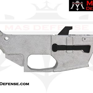 MAS Defense 80% AR-9 9mm Billet Lower Receiver for Glock Magazines - Raw Finish
