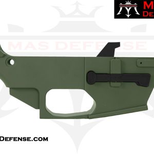 MAS Defense 80% AR-9 9mm Billet Lower Receiver - Glock Compatible - OD Green Finish