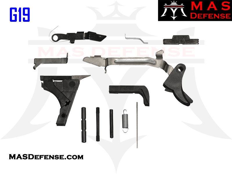 MAS Defense 9mm Glock 19 Gen 1-3 Frame Parts Kit - Complete Internal Assembly