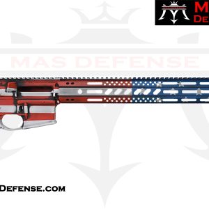 MAS Defense Cerakote AR-15 American Flag Builder Set with 80% Lower, Upper, and 15" MW8 Octagon M-LOK Rail