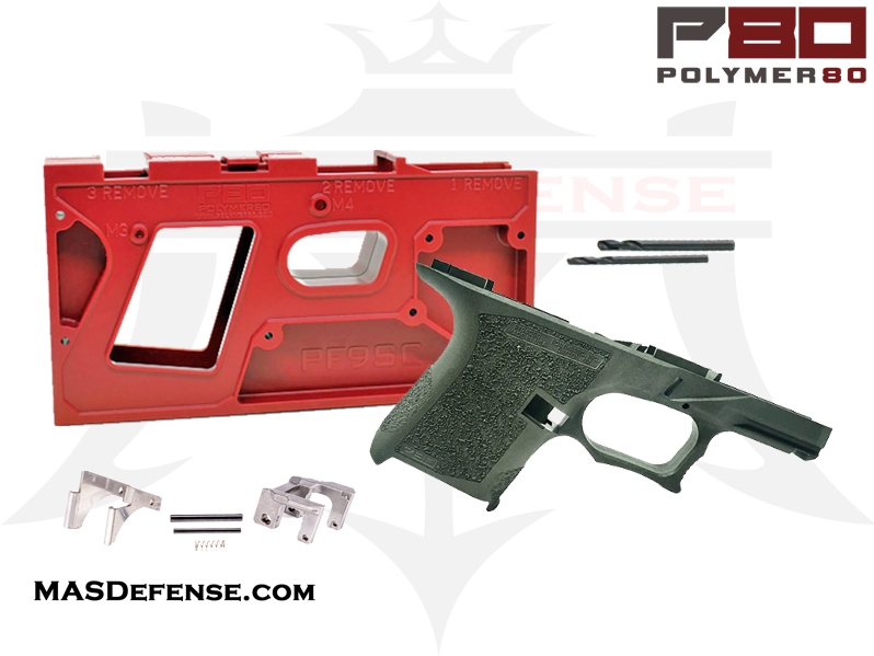 Polymer80 PF940SC 80% Pistol Frame Kit with Jig - Sub-Compact G26/G27 Compatible - OD Green