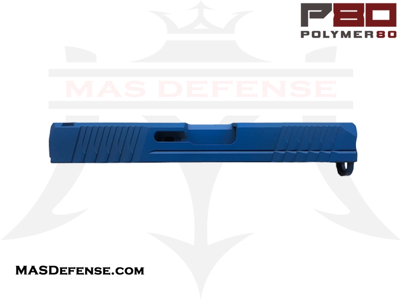 Polymer80 9mm Stripped Slide for Glock 17 Gen 3 - Cerakote NRA Blue | PF940V2 Compatible