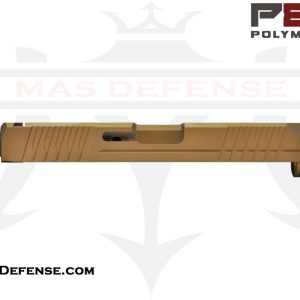 Polymer80 9mm Stripped Slide for Glock 19 Gen 3 - Cerakote Burnt Bronze Finish
