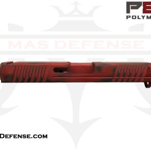 Polymer80 9mm Stripped Slide for Glock 19 Gen 3 - Cerakote Battleworn Crimson Red
