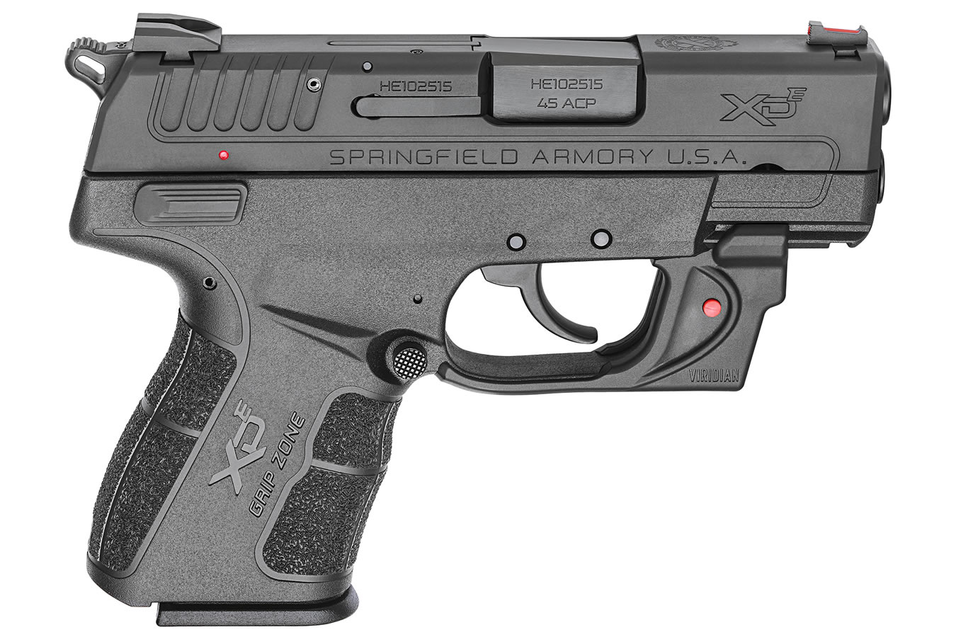 Springfield XD-E 45 ACP DA/SA Concealed Carry Pistol with Viridian Red Laser Springfield XD-E 45 ACP DA/SA Concealed Carry Pistol with Viridian Red Laser - Pistols - Texas Gun Store