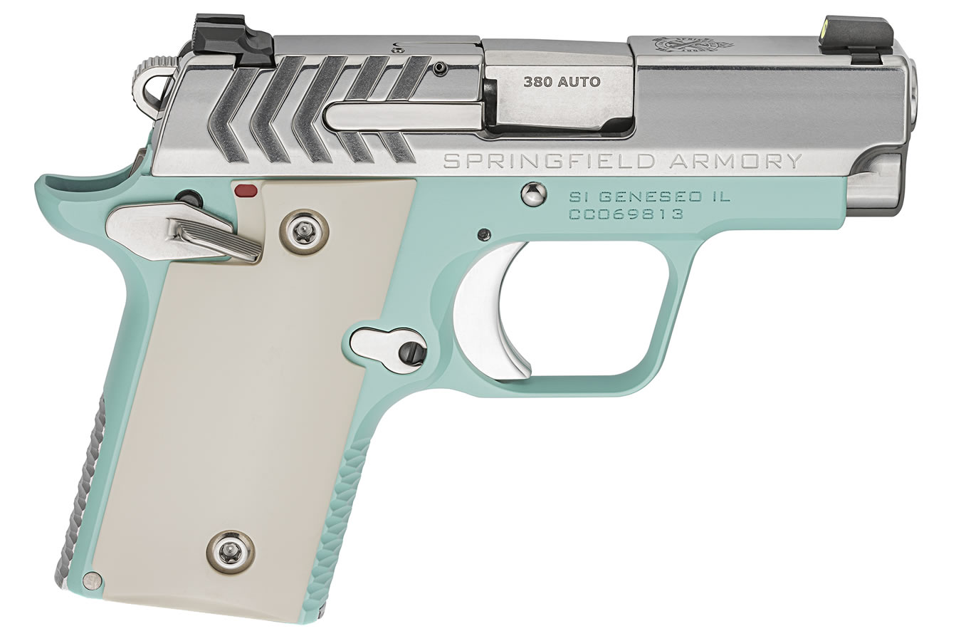 Springfield 911 .380 ACP Carry Conceal Pistol with Vintage Blue Cerakote/Stainless Finish Springfield 911 .380 ACP Carry Conceal Pistol with Vintage Blue Cerakote/Stainless Finish - Pistols - Texas Gun Store