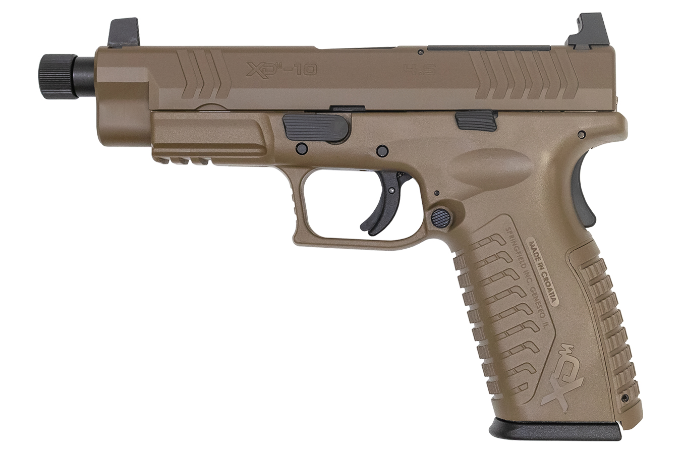 Springfield XDM OSP 10mm Full-Size Optics-Ready Flat Dark Earth Pistol with Threaded Barrel Springfield XDM OSP 10mm Full-Size Optics-Ready Flat Dark Earth Pistol with Threaded Barrel - Pistols - Texas Gun Store