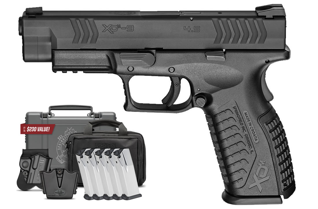 Springfield XDM 9mm 4.5 Full-Size Instant Gear Up Package with 5 Mags, Range Bag, Holster, M Springfield XDM 9mm 4.5 Full-Size Instant Gear Up Package with 5 Mags, Range Bag, Holster, M - Firearms - Texas Gun Store