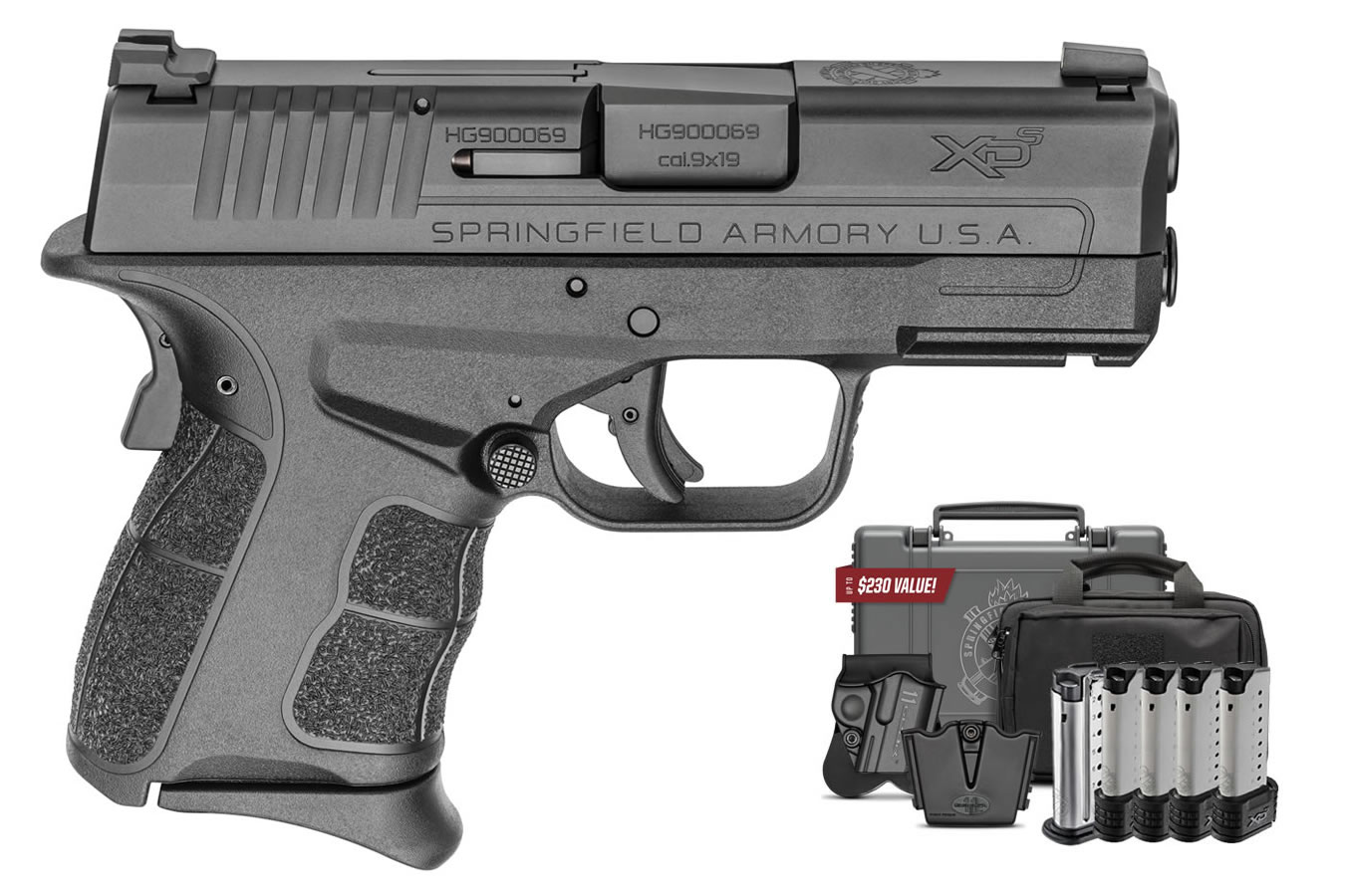 Springfield XDS Mod.2 9mm Instant Gear Up Package with Front Night Sight, 5 Mags, Range Bag, Holster and Mag Pouch Springfield XDS Mod.2 9mm Instant Gear Up Package with Front Night Sight, 5 Mags, Range Bag, Holster and Mag Pouch - Firearms - Texas Gun Store